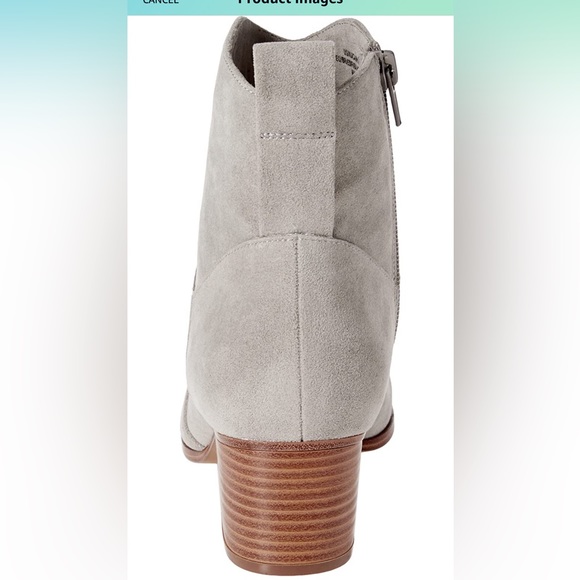 Amazon Essentials gray booties, size 7.5 - worn once! Western suede - Picture 5 of 6
